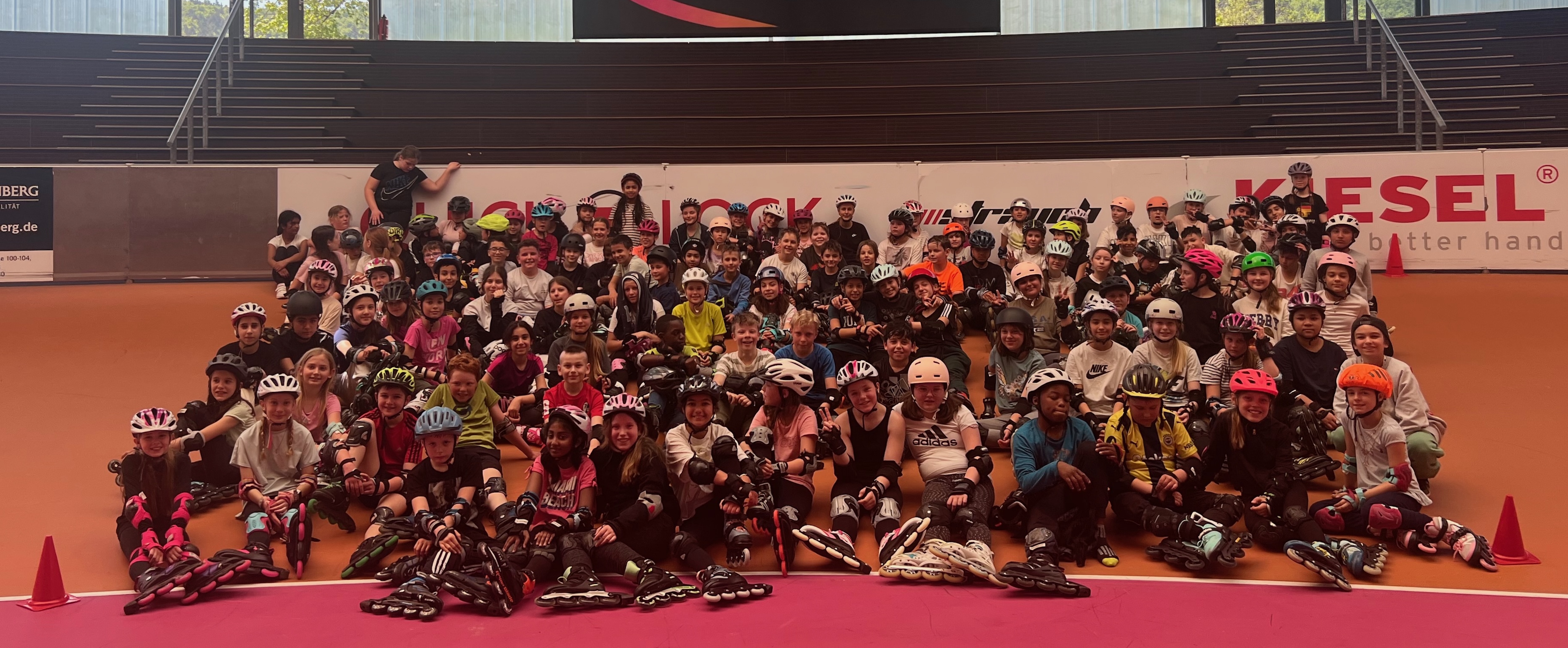 Gruppenbild der IKG-Fünftklässler am sportlichen Aktionstag in Geisingen